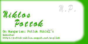 miklos pottok business card